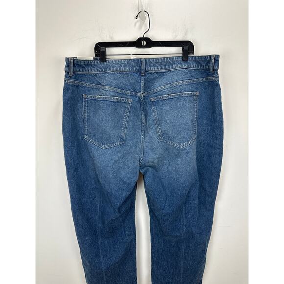 Madewell The Plus Curvy Longline Straight Jean Greendale Wash Blue 22W NWT - Picture 11 of 13